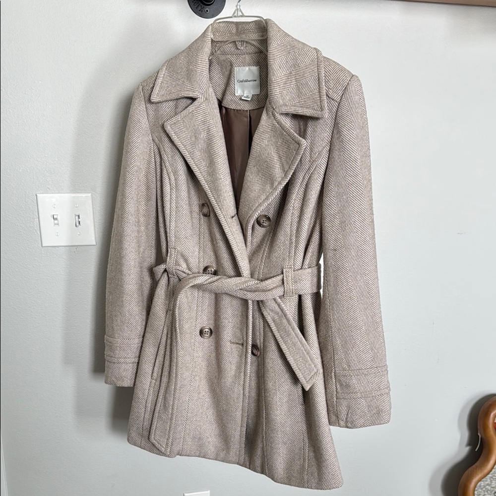 Croft & Barrow Tan Trench Coat with Belt